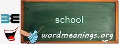 WordMeaning blackboard for school